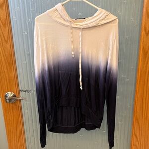 Brandy Melville Ombre White to Navy Hoodie